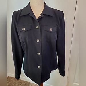 Rafaella Petites women's fitted  black Jean jacket